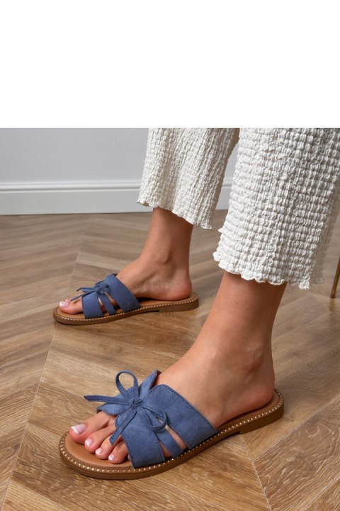 Sandał Klapki Model Favira 9136 Blue - PRIMO PRIMO Sandał Klapki Model Favira 9136 Blue - PRIMO PRIMO
