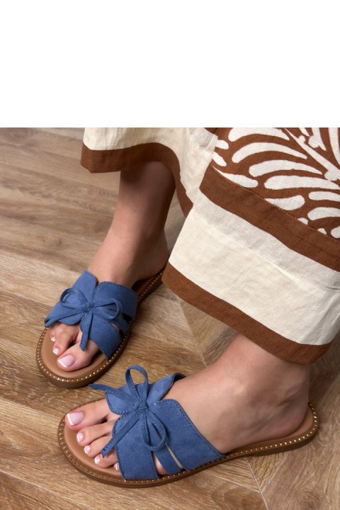 Sandał Klapki Model Favira 9136 Blue - PRIMO PRIMO Sandał Klapki Model Favira 9136 Blue - PRIMO PRIMO