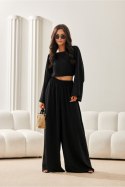 Spodnie Damskie Model Lara CZA SPD0046 Black - Roco Fashion Roco Fashion Spodnie Damskie Model Lara CZA SPD0046 Black - Roco Fashion Roco Fashion