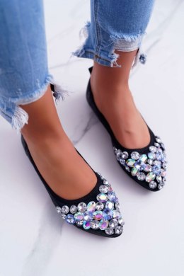 Baleriny Model Crystal C87 Black - Step in style Step in style
