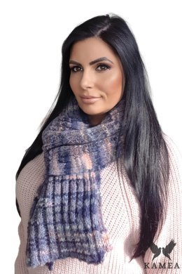 HERA SZALIK damski zimowy kolor jeans - Kamea Kamea