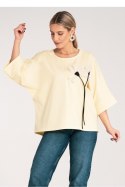 Bluzka Model M1118 Yellow - Figl Figl Bluzka Model M1118 Yellow - Figl Figl