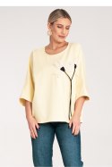 Bluzka Model M1118 Yellow - Figl Figl Bluzka Model M1118 Yellow - Figl Figl