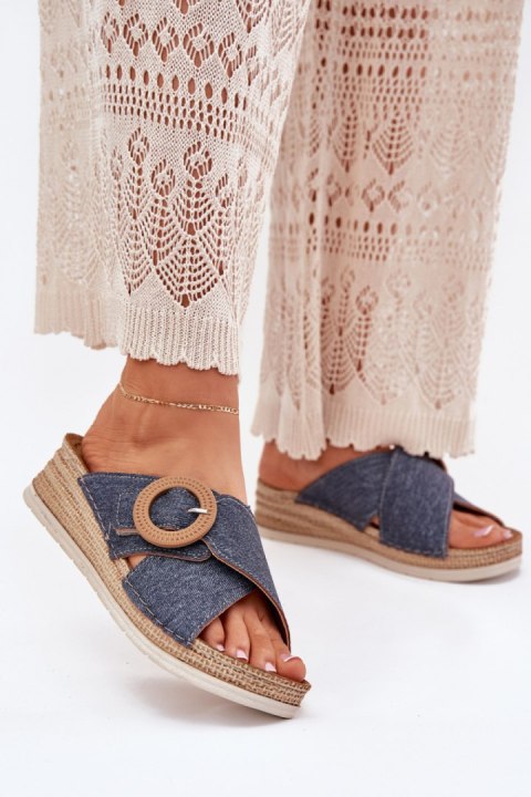 Sandał Klapki Model Inblu RV000012 Blue - Step in style Step in style