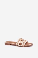 Sandał Klapki Model Nirina LX9607 Beige - Step in style Step in style Sandał Klapki Model Nirina LX9607 Beige - Step in style Step in style