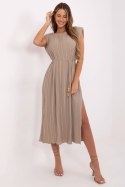 Sukienka Model DHJ-SK-19830.00 Dark Beige - Italy Moda Italy Moda Sukienka Model DHJ-SK-19830.00 Dark Beige - Italy Moda Italy Moda