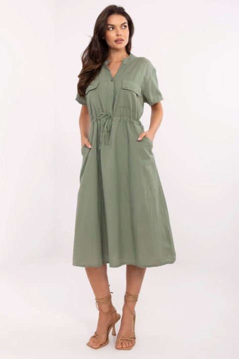 Sukienka Model MI-SK-109898.68 Khaki - Italy Moda Italy Moda Sukienka Model MI-SK-109898.68 Khaki - Italy Moda Italy Moda
