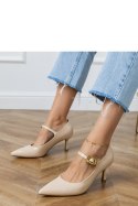 Szpilki Model Helli QQ401 Beige - PRIMO PRIMO Szpilki Model Helli QQ401 Beige - PRIMO PRIMO