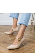 Szpilki Model Helli QQ401 Beige - PRIMO PRIMO Szpilki Model Helli QQ401 Beige - PRIMO PRIMO