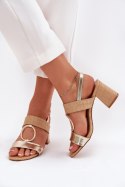 Sandały Model Afleeria M517 Gold - Step in style Step in style