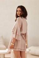 Sukienka Model Beatrice BEZ SUK0525 Beige - Roco Fashion Roco Fashion Sukienka Model Beatrice BEZ SUK0525 Beige - Roco Fashion Roco Fashion
