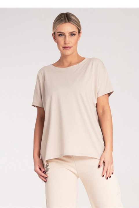 Tshirt Damski Model M1164 Beige - Figl Figl Tshirt Damski Model M1164 Beige - Figl Figl