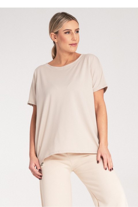Tshirt Damski Model M1164 Beige - Figl Figl Tshirt Damski Model M1164 Beige - Figl Figl
