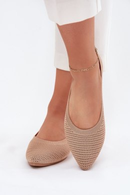 Baleriny Model Sarina ZA43P Dark Beige - Step in style Step in style