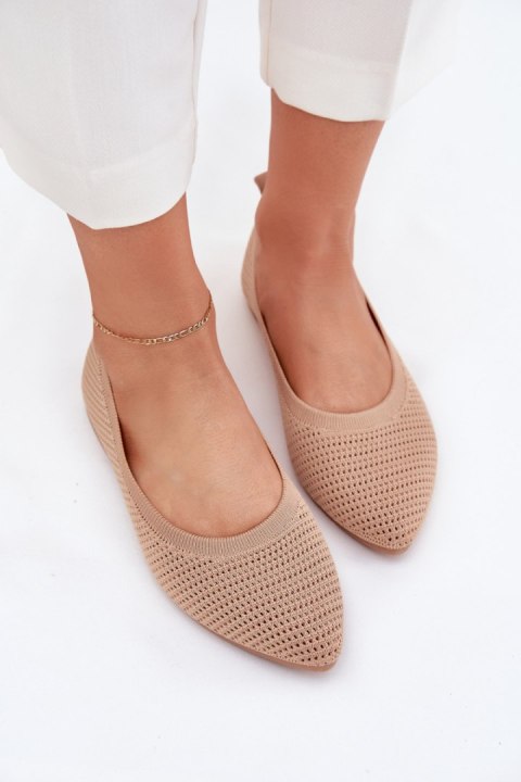 Baleriny Model Sarina ZA43P Dark Beige - Step in style Step in style Baleriny Model Sarina ZA43P Dark Beige - Step in style Step in style