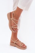 Sandały Model Civara LL-368 Beige - Step in style Step in style