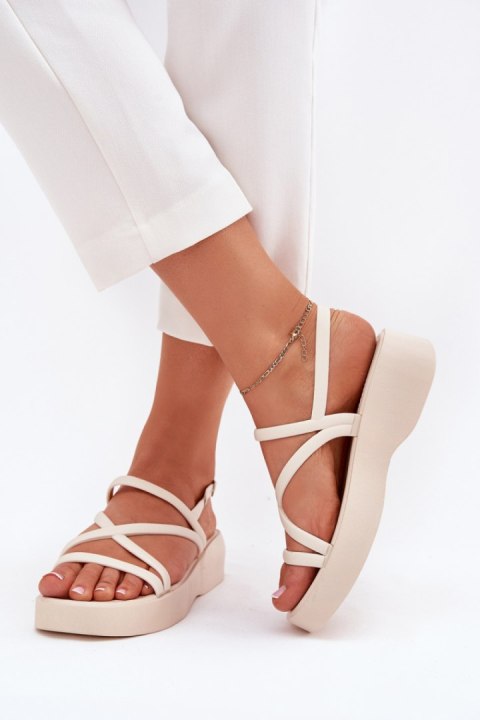 Sandały Model Civara LL-368 Light Beige - Step in style Step in style Sandały Model Civara LL-368 Light Beige - Step in style Step in style