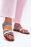 Sandały Model Sergio Leone SK090H Blue - Step in style Step in style Sandały Model Sergio Leone SK090H Blue - Step in style Step in style