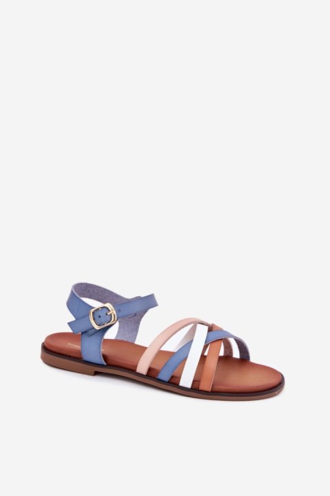 Sandały Model Sergio Leone SK090H Blue - Step in style Step in style Sandały Model Sergio Leone SK090H Blue - Step in style Step in style