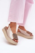 Sandały Model Zazoo 1786 Beige Perła - Step in style Step in style