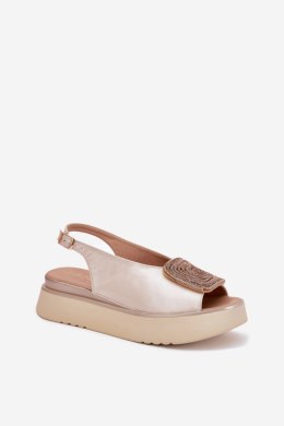 Sandały Model Zazoo 1786 Beige Perła - Step in style Step in style