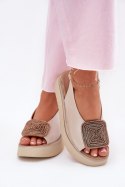 Sandały Model Zazoo 1786 Beige Perła - Step in style Step in style