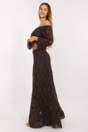 Spodnie Damskie Model MI-SP-88501.81 Dark Brown - Italy Moda Italy Moda