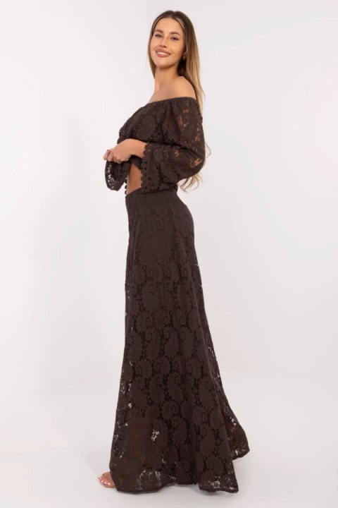 Spodnie Damskie Model MI-SP-88501.81 Dark Brown - Italy Moda Italy Moda Spodnie Damskie Model MI-SP-88501.81 Dark Brown - Italy Moda Italy Moda