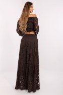 Spodnie Damskie Model MI-SP-88501.81 Dark Brown - Italy Moda Italy Moda