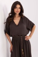 Bluzka Model TW-BZ-BI-3228.75 Dark Brown - Och Bella Och Bella