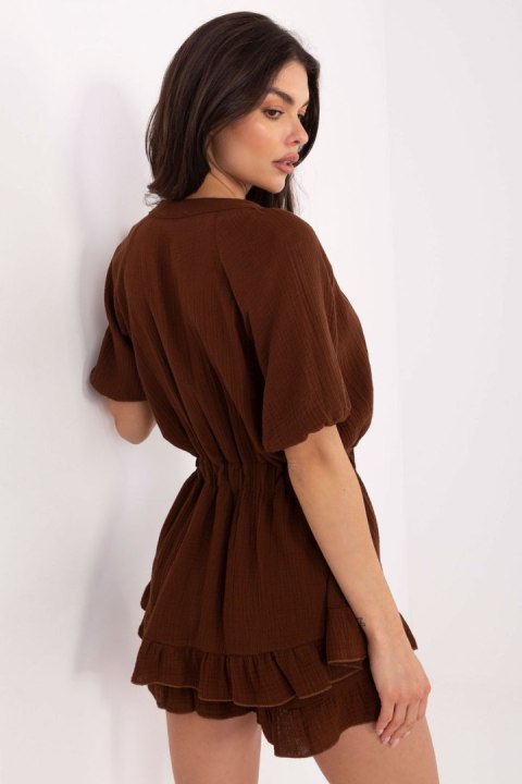 Kombinezon Model MI-KO-A5021.66 Dark Brown - Italy Moda Italy Moda Kombinezon Model MI-KO-A5021.66 Dark Brown - Italy Moda Italy Moda