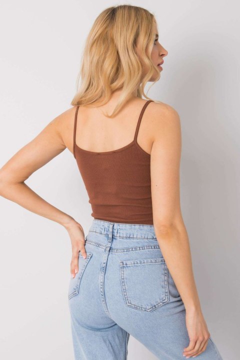 Koszulka Top Model RV-TP-6626.88 Dark Brown - Rue Paris Rue Paris Koszulka Top Model RV-TP-6626.88 Dark Brown - Rue Paris Rue Paris