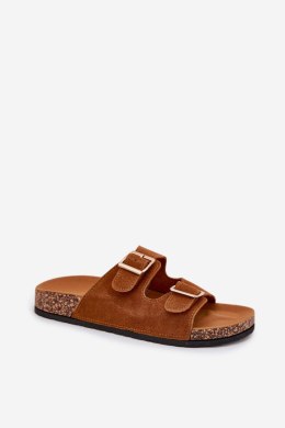 Sandał Klapki Model Lunera 7902 Camel - Step in style Step in style