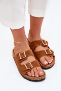Sandał Klapki Model Lunera 7902 Camel - Step in style Step in style Sandał Klapki Model Lunera 7902 Camel - Step in style Step in style