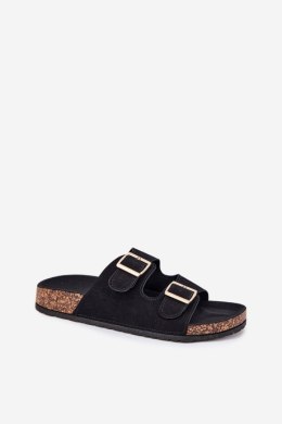 Sandał Klapki Model Lunera 7919 Black - Step in style Step in style