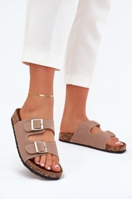 Sandał Klapki Model Lunera 7919 Khaki - Step in style Step in style