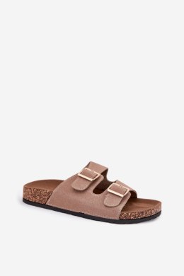 Sandał Klapki Model Lunera 7919 Khaki - Step in style Step in style