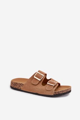 Sandał Klapki Model Lunera 7919 Light Brown - Step in style Step in style