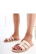 Sandał Klapki Model Ragos DM465 Beige - PRIMO PRIMO Sandał Klapki Model Ragos DM465 Beige - PRIMO PRIMO