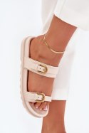 Sandał Klapki Model Selana ST-1 Light Beige - Step in style Step in style Sandał Klapki Model Selana ST-1 Light Beige - Step in style Step in style