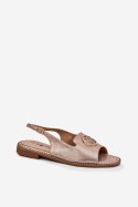 Sandały Model S.Barski KV51-002 Pink Gold - Step in style Step in style Sandały Model S.Barski KV51-002 Pink Gold - Step in style Step in style