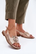 Sandały Model S.Barski KV51-003 Pink Gold - Step in style Step in style Sandały Model S.Barski KV51-003 Pink Gold - Step in style Step in style