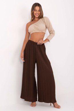 Spodnie Damskie Model MI-SP-A2432.71 Dark Brown - Italy Moda Italy Moda