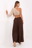 Spodnie Damskie Model MI-SP-A2432.71 Dark Brown - Italy Moda Italy Moda