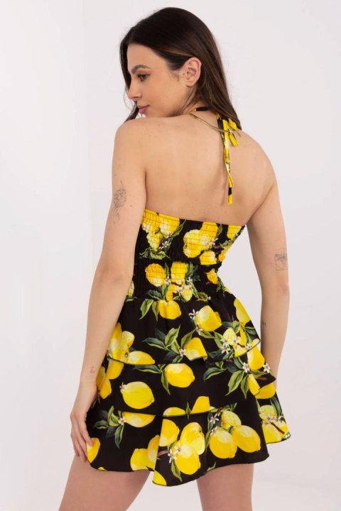 Sukienka Model MI-SK-23708.60 Black/Yellow - Italy Moda Italy Moda Sukienka Model MI-SK-23708.60 Black/Yellow - Italy Moda Italy Moda