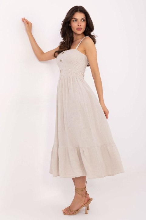 Sukienka Model MI-SK-62201.85 Beige - Italy Moda Italy Moda Sukienka Model MI-SK-62201.85 Beige - Italy Moda Italy Moda
