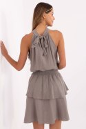 Sukienka Model MI-SK-92166.71P Dark Beige - Italy Moda Italy Moda Sukienka Model MI-SK-92166.71P Dark Beige - Italy Moda Italy Moda