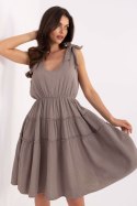 Sukienka Model MI-SK-92179.14 Dark Beige - Italy Moda Italy Moda Sukienka Model MI-SK-92179.14 Dark Beige - Italy Moda Italy Moda