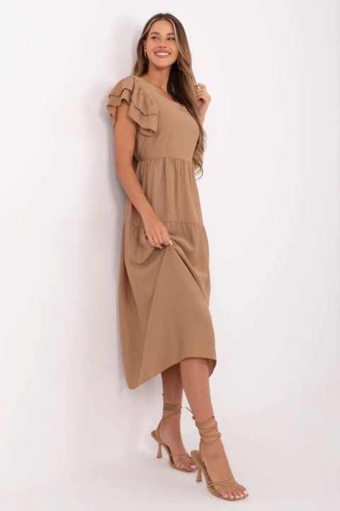 Sukienka Model MI-SK-A2489.21 Camel - Italy Moda Italy Moda Sukienka Model MI-SK-A2489.21 Camel - Italy Moda Italy Moda