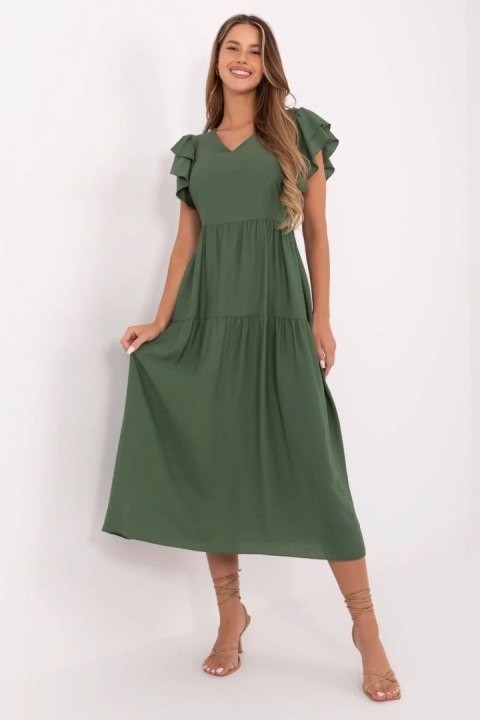 Sukienka Model MI-SK-A2489.21 Khaki - Italy Moda Italy Moda Sukienka Model MI-SK-A2489.21 Khaki - Italy Moda Italy Moda